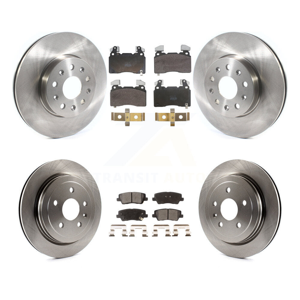 Front Rear Disc Brake Rotors And Semi-Metallic Pads Kit For Cadillac CTS K8F-105183