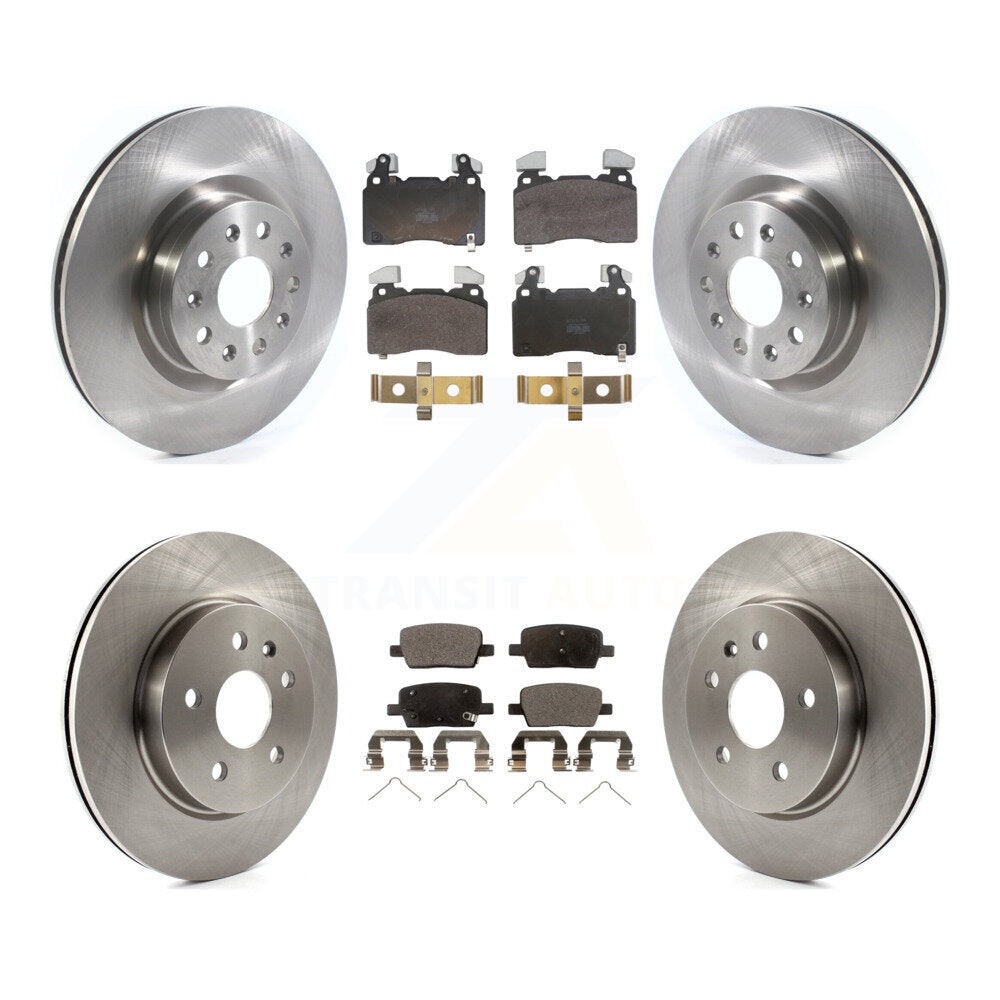 Front Rear Disc Brake Rotors And Semi-Metallic Pads Kit For Cadillac CT6 K8F-105186