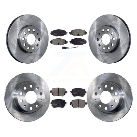 Front Rear Disc Brake Rotors And Semi-Metallic Pads Kit For Volkswagen Golf SportWagen K8F-105189
