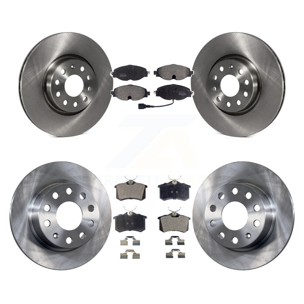 Front Rear Disc Brake Rotors And Semi-Metallic Pads Kit For Volkswagen Golf Alltrack K8F-105190