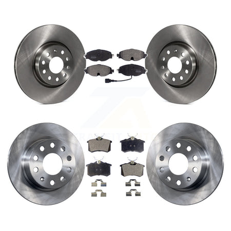 Front Rear Disc Brake Rotors And Semi-Metallic Pads Kit For Volkswagen Golf Alltrack K8F-105190