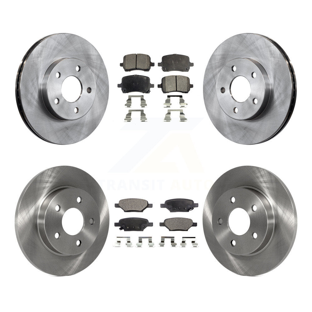 Front Rear Brake Rotors & Semi-Metallic Pad Kit For 2007-2008 Pontiac G5 Disc rear brakes K8F-105192