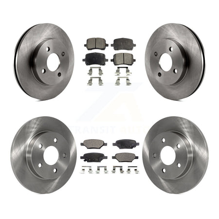Front Rear Brake Rotors & Semi-Metallic Pad Kit For 2007-2008 Pontiac G5 Disc rear brakes K8F-105193