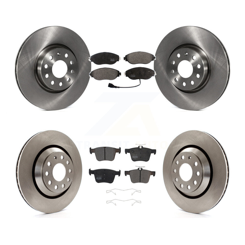 Front Rear Disc Brake Rotor & Semi-Metallic Pad Kit For Volkswagen Arteon Audi A3 Quattro K8F-105194