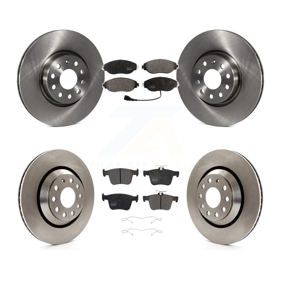 Front Rear Disc Brake Rotor & Semi-Metallic Pad Kit For Volkswagen Arteon Audi A3 Quattro K8F-105194