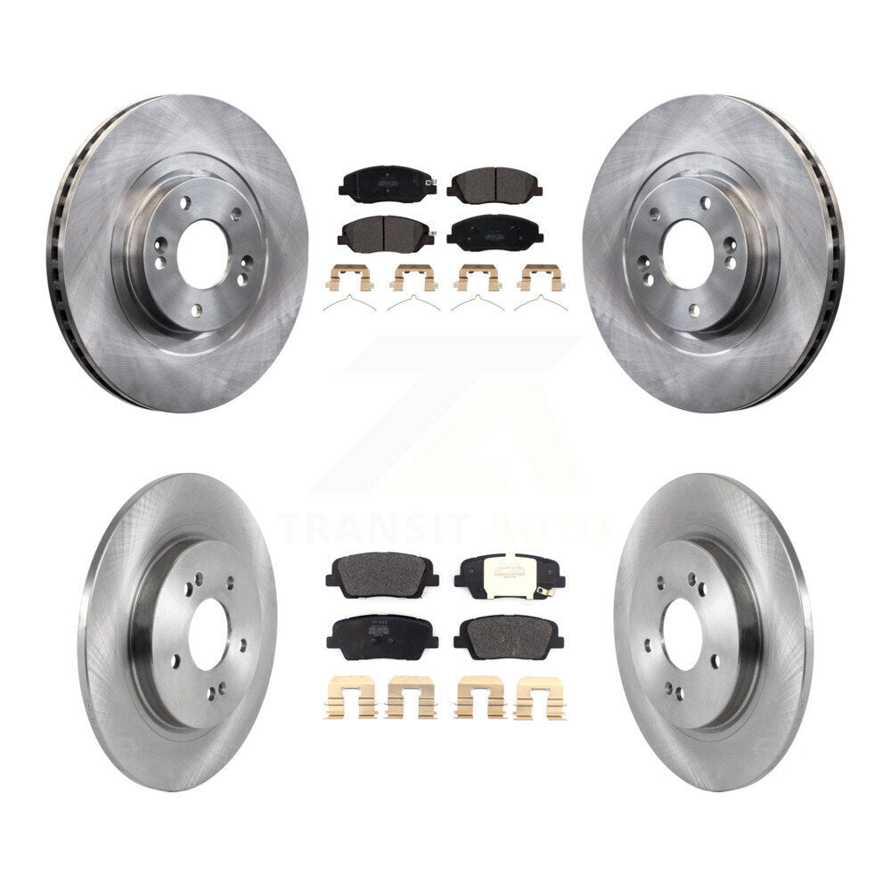 Front Rear Disc Brake Rotors And Semi-Metallic Pads Kit For Hyundai Santa Fe K8F-105195