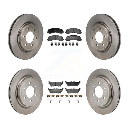 Front Rear Disc Brake Rotors And Semi-Metallic Pads Kit For Ford F-150 K8F-105199