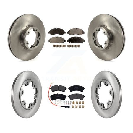 Front Rear Disc Brake Rotors And Semi-Metallic Pads Kit For 2023 Ford Transit-350 HD RWD K8F-105204