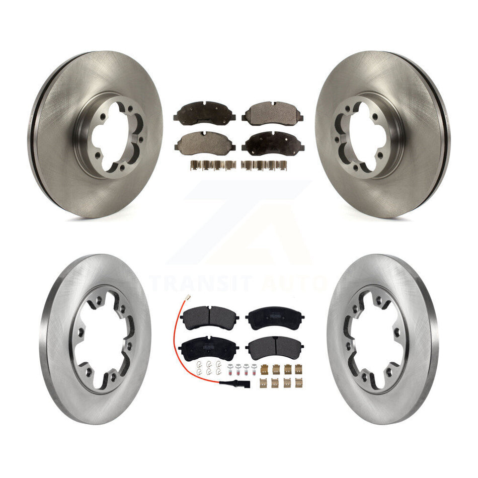 Front Rear Disc Brake Rotors And Semi-Metallic Pads Kit For 2023 Ford Transit-350 HD RWD K8F-105204
