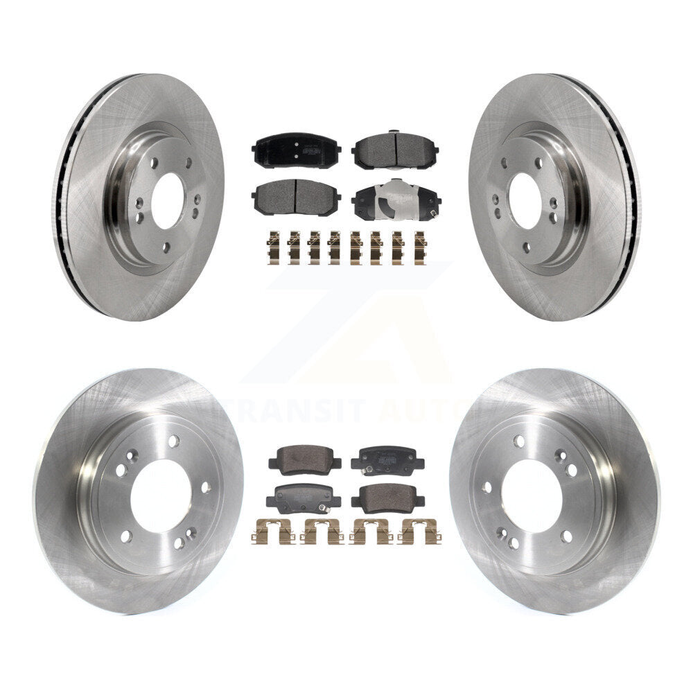 Front Rear Disc Brake Rotors And Semi-Metallic Pads Kit For Hyundai Elantra K8F-105210