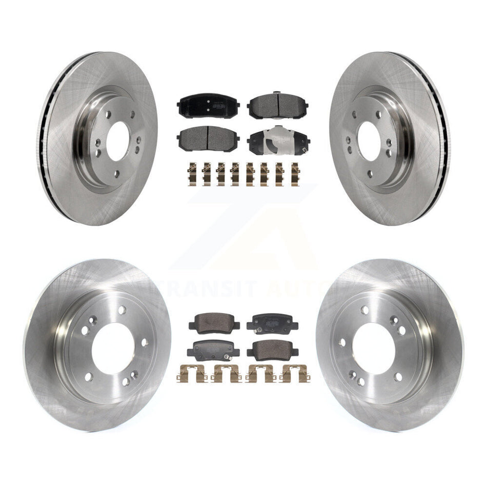 Front Rear Disc Brake Rotors And Semi-Metallic Pads Kit For Hyundai Elantra K8F-105210