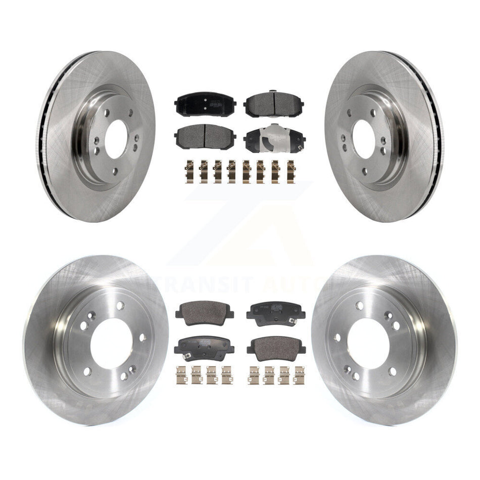 Front Rear Disc Brake Rotors And Semi-Metallic Pads Kit For Hyundai Elantra K8F-105211