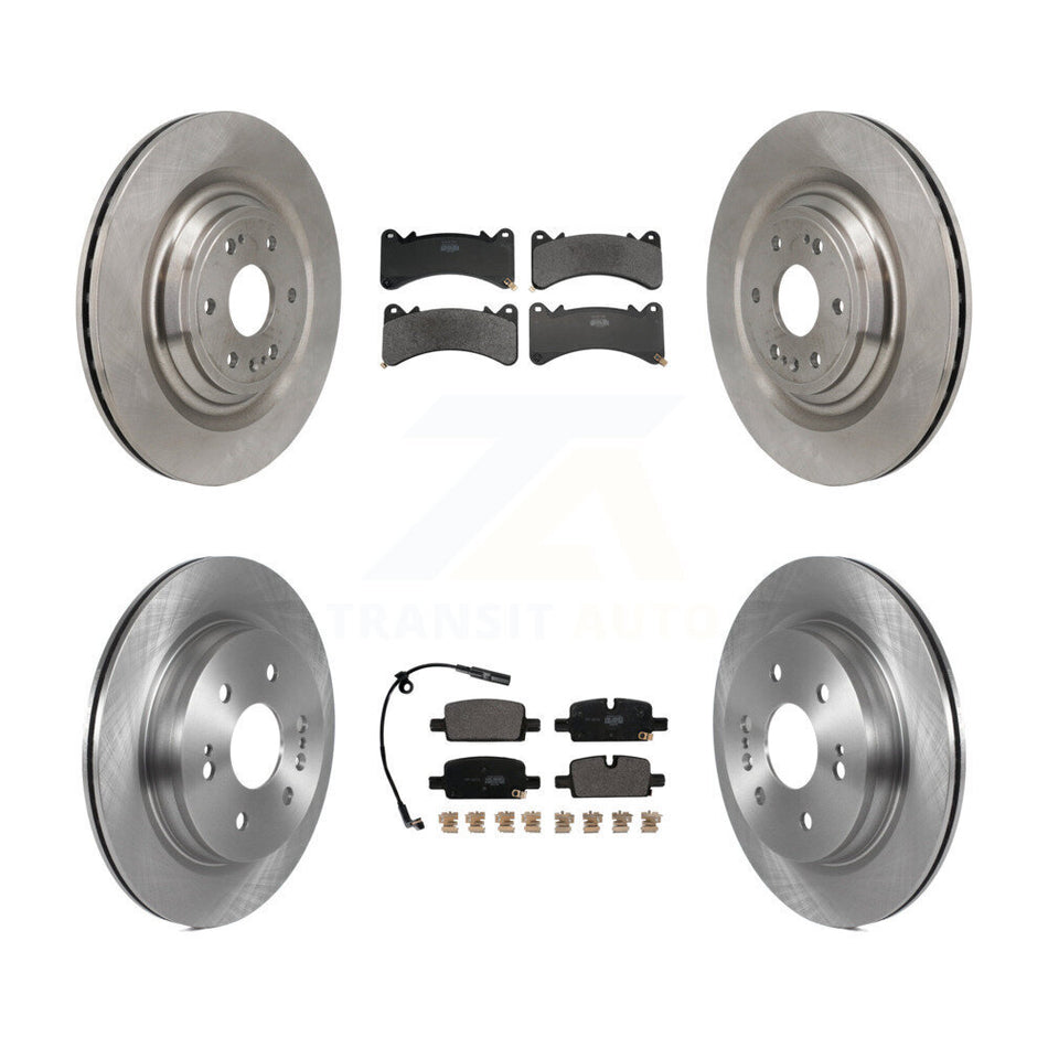 Front Rear Brake Rotors Semi-Metallic Pad Kit For GMC Sierra 1500 Chevrolet Silverado LTD K8F-105215