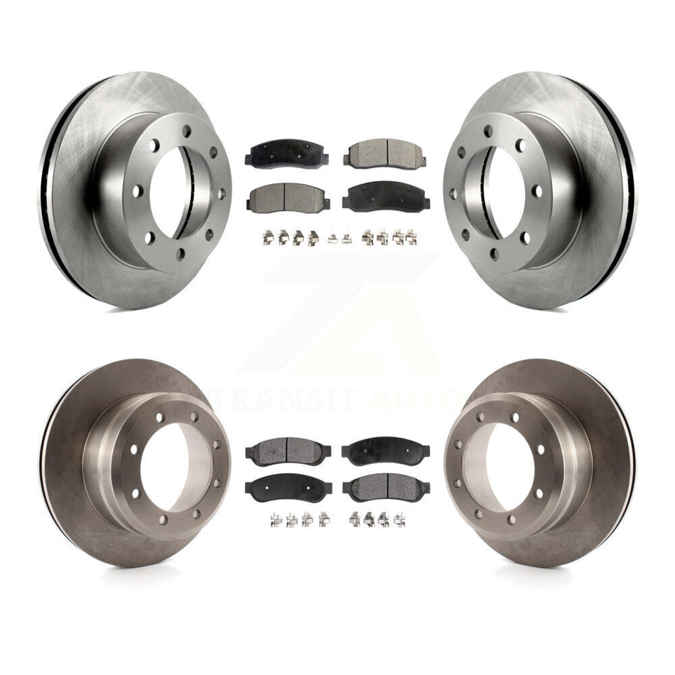 Front Rear Disc Brake Rotor Semi-Metallic Pad Kit For 2008-2009 Ford F-250 Super Duty 4WD K8F-105217