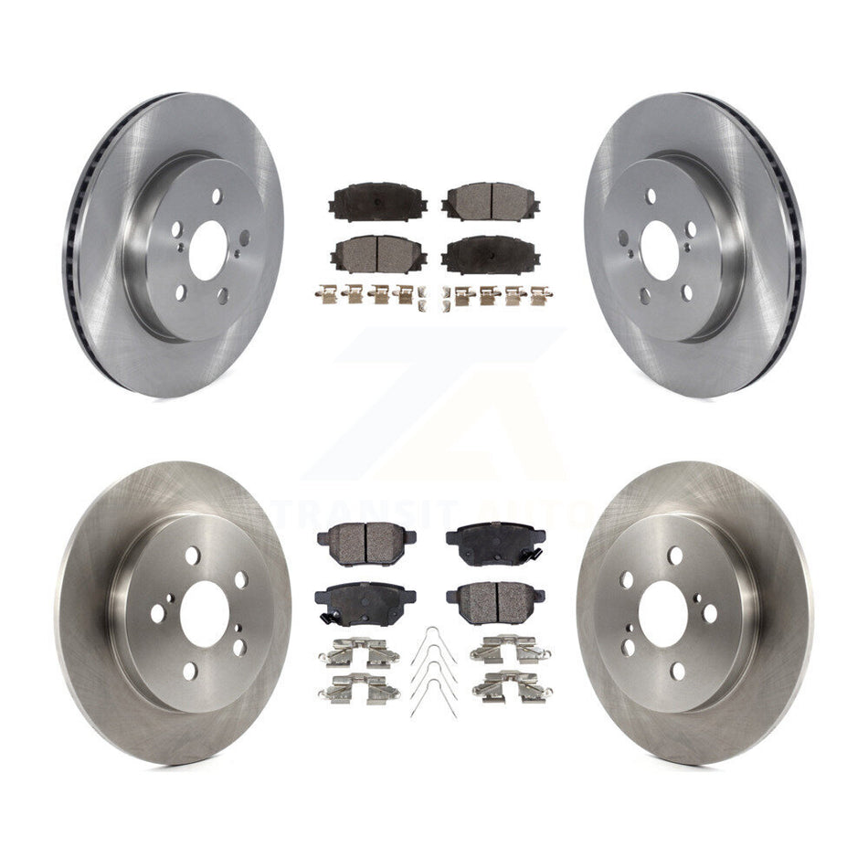 Front Rear Disc Brake Rotors Semi-Metallic Pad Kit For 2019 Toyota Prius Prime From 05 19 K8F-105218
