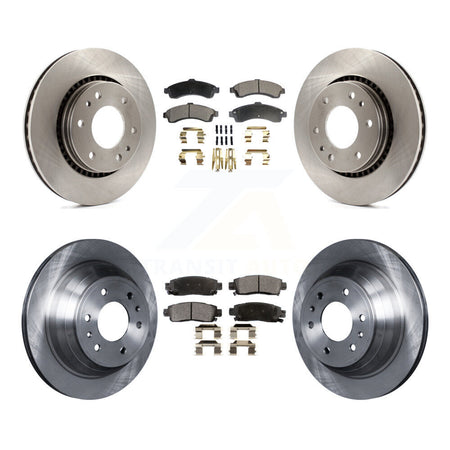 Front Rear Brake Rotor Semi-Metallic Pad Kit For 2006 Isuzu Ascender With 3rd Row Seating K8F-105219