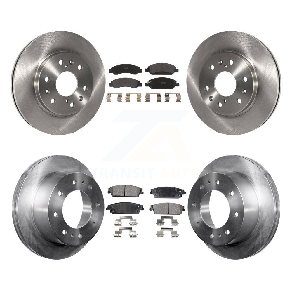 Front Rear Brake Rotor And Semi-Metallic Pad Kit For 2011 Chevrolet Silverado 1500 Hybrid K8F-105221