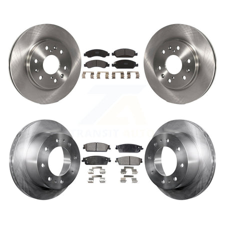 Front Rear Brake Rotor And Semi-Metallic Pad Kit For 2011 Chevrolet Silverado 1500 Hybrid K8F-105221