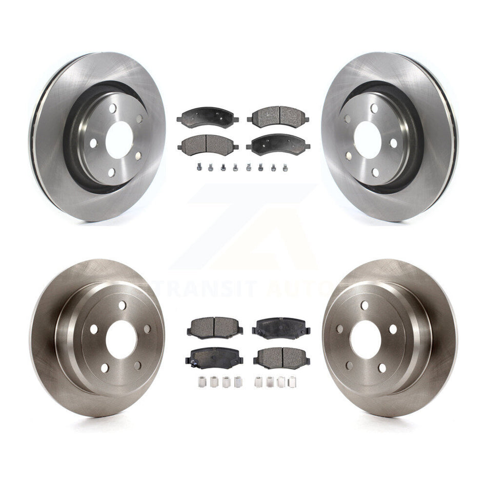 Front Rear Disc Brake Rotors And Semi-Metallic Pads Kit For Jeep Wrangler JK K8F-105222