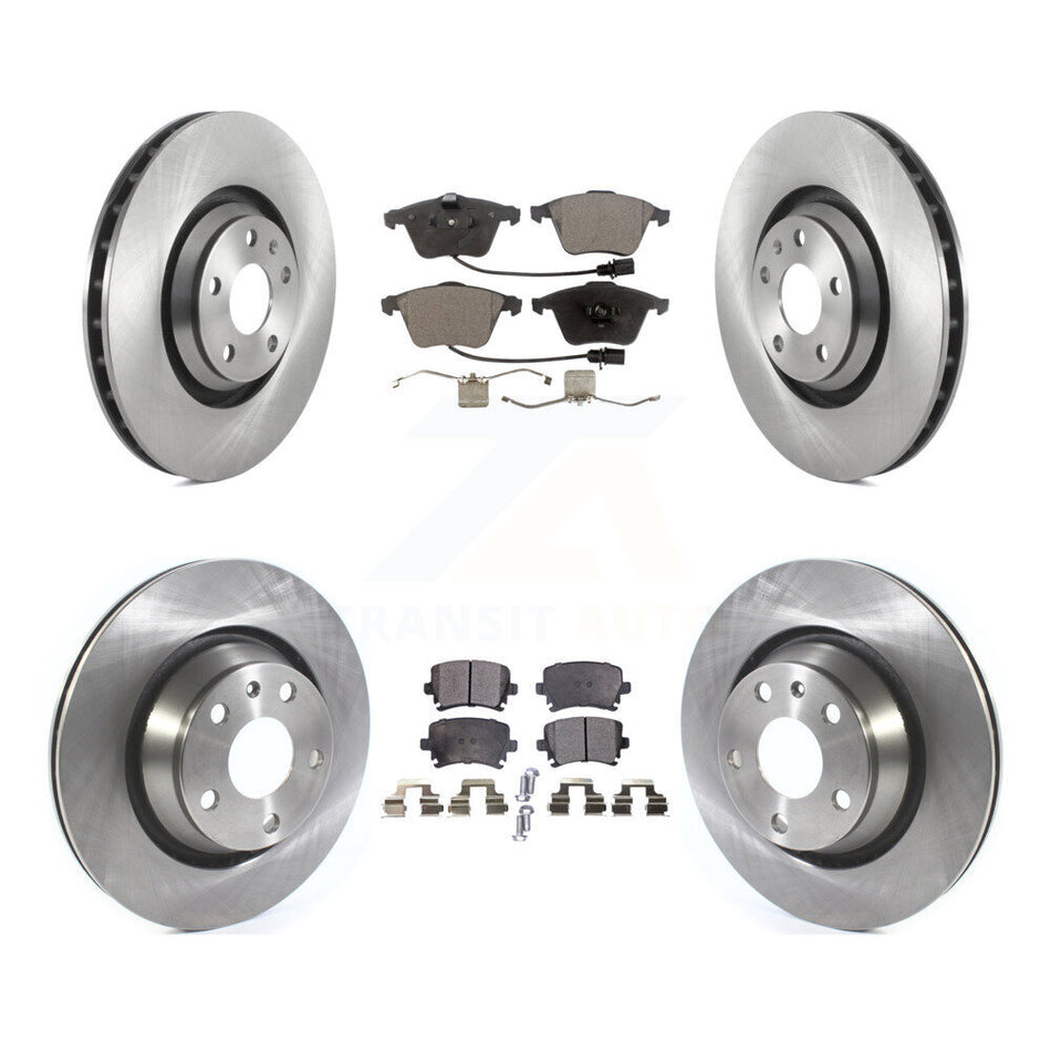 Front Rear Disc Brake Rotors And Semi-Metallic Pads Kit For 2010-2015 Audi TTS Quattro K8F-105224