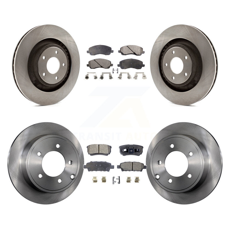 Front Rear Disc Brake Rotor And Semi-Metallic Pad Kit For 2008-2009 Dodge Caliber R/T/SXT K8F-105229