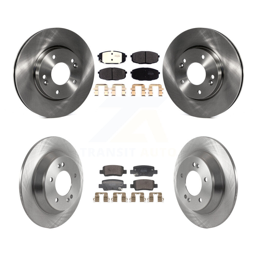 Front Rear Brake Rotor & Semi-Metallic Pad Kit For Kia Seltos With Electric Parking K8F-105232
