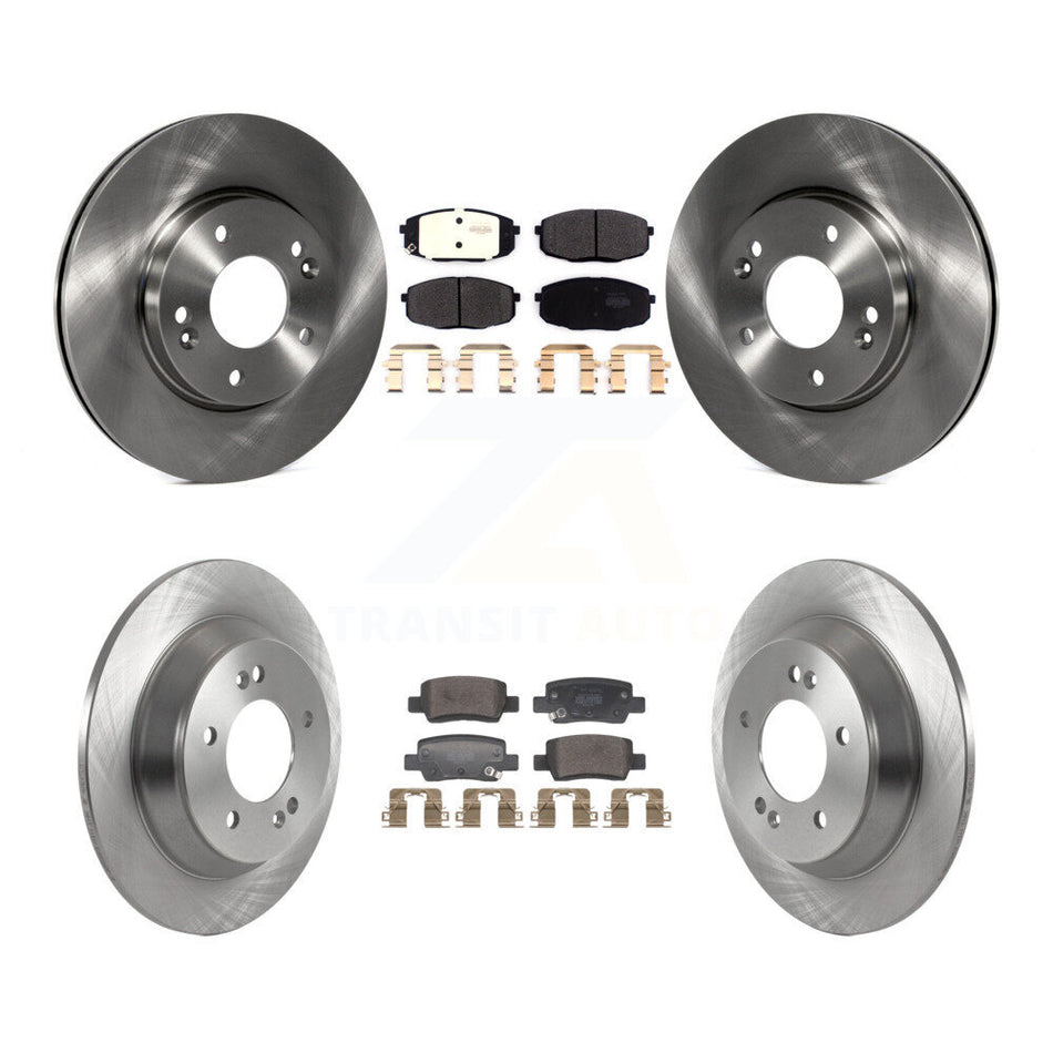 Front Rear Brake Rotor & Semi-Metallic Pad Kit For Kia Seltos With Electric Parking K8F-105232