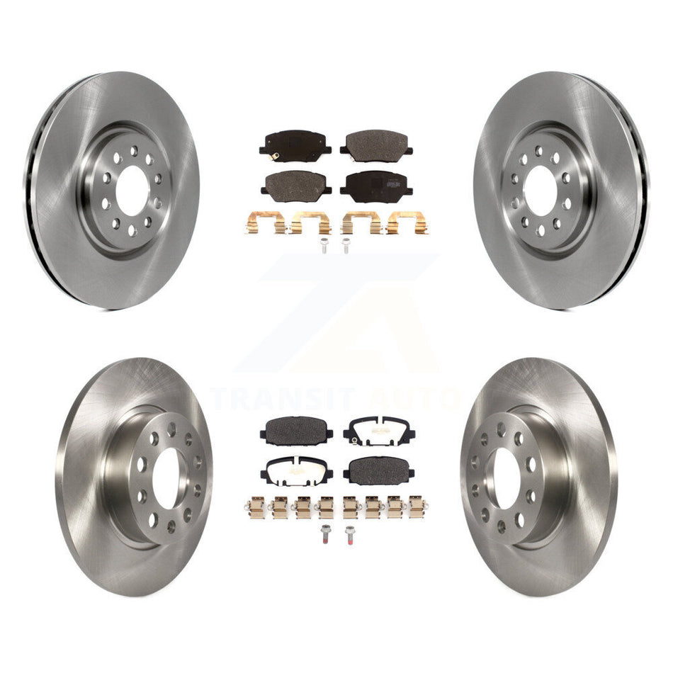 Front Rear Disc Brake Rotors And Semi-Metallic Pads Kit For 2023 Jeep Compass K8F-105234