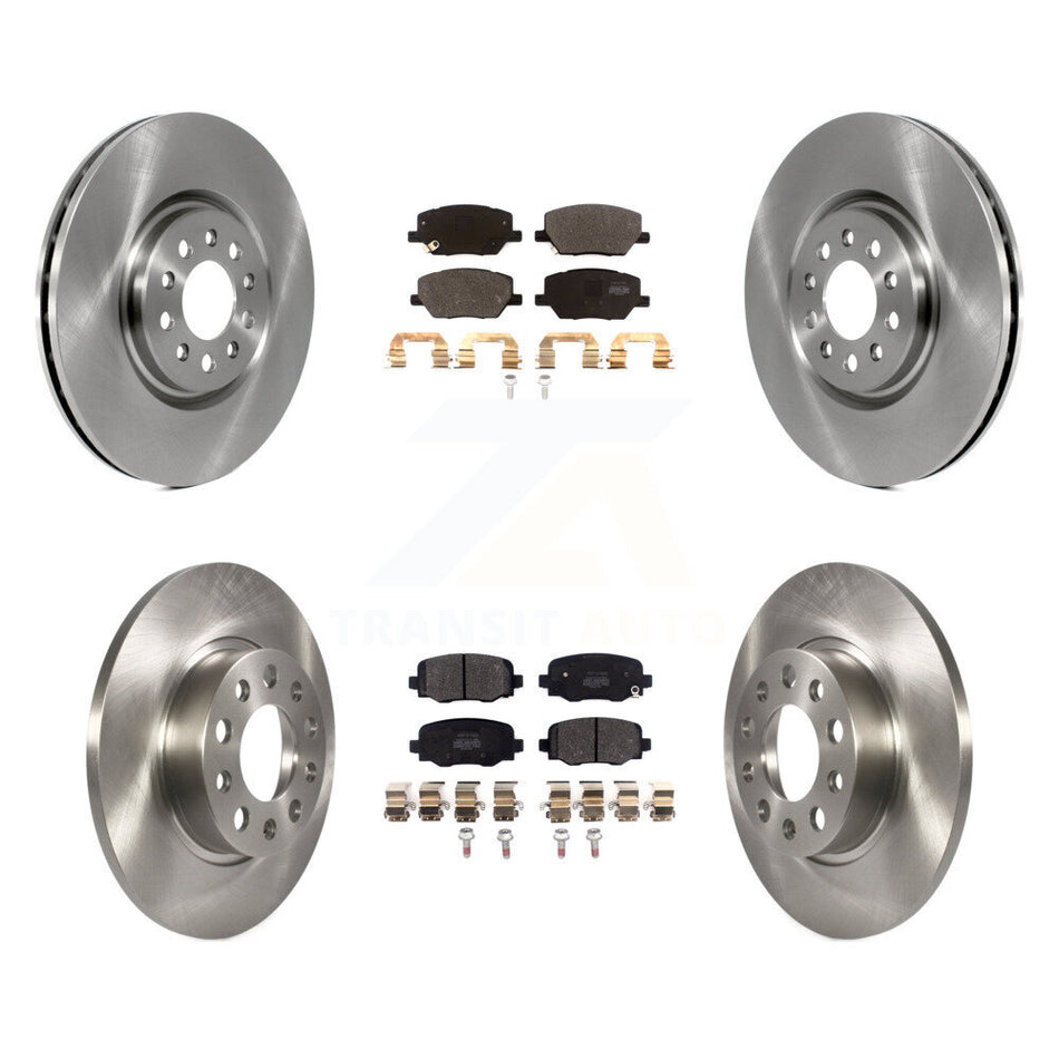 Front Rear Disc Brake Rotors And Semi-Metallic Pads Kit For Dodge Hornet K8F-105235