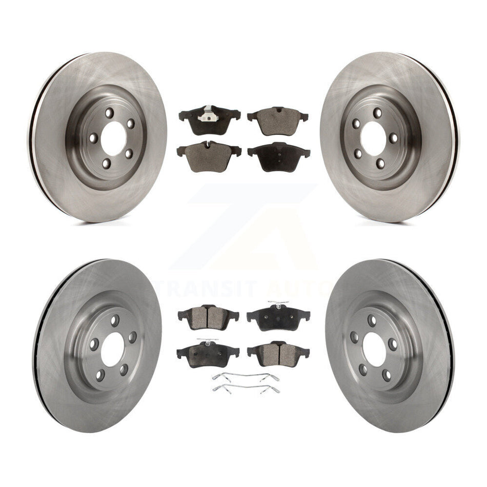 Front Rear Brake Rotor Semi-Metallic Pad Kit For 2016 Jaguar XJ With Manual Parking K8F-105237