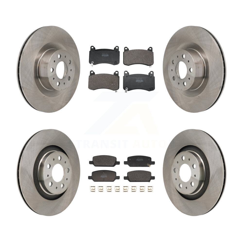 Front Rear Brake Rotor Semi-Metallic Pad Kit For 20-22 Tesla Y With Gray Painted Calipers K8F-105240