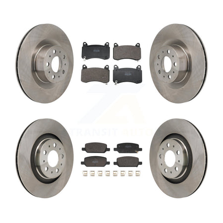Front Rear Brake Rotor Semi-Metallic Pad Kit For 20-22 Tesla Y With Gray Painted Calipers K8F-105240
