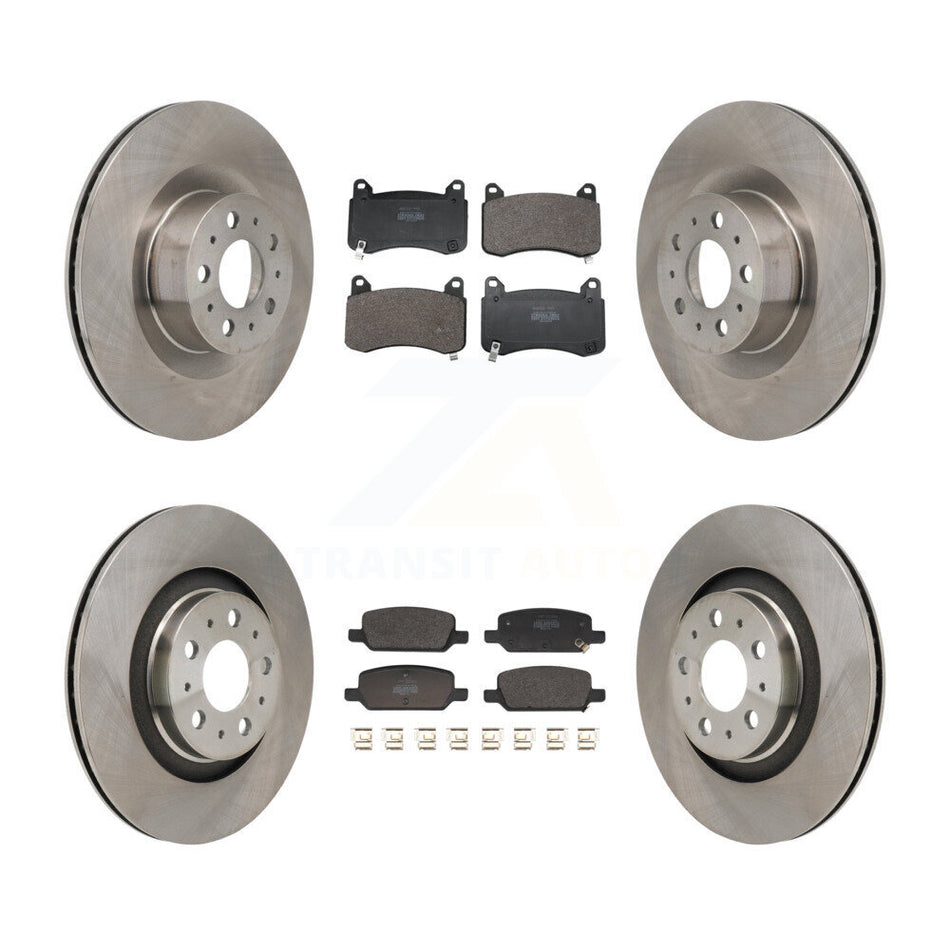 Front Rear Brake Rotor Semi-Metallic Pad Kit For 20-22 Tesla Y With Gray Painted Calipers K8F-105240