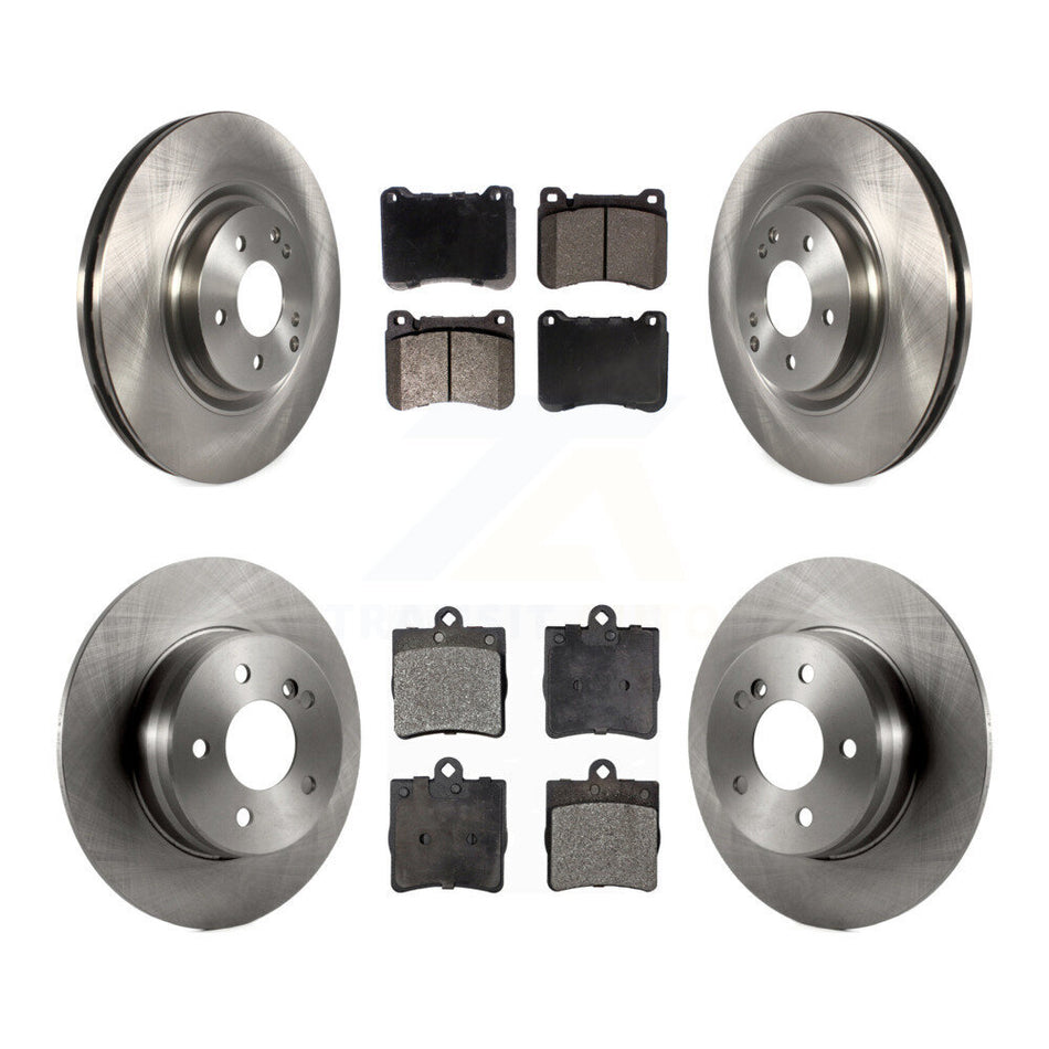 Front Rear Brake Rotors Semi-Metallic Pad Kit For Mercedes-Benz SLK280 With Sport Package K8F-105243