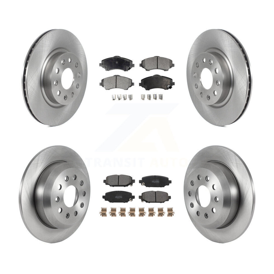 Front Rear Disc Brake Rotors And Semi-Metallic Pads Kit For 2018-2020 Jeep Wrangler Sport K8F-105247