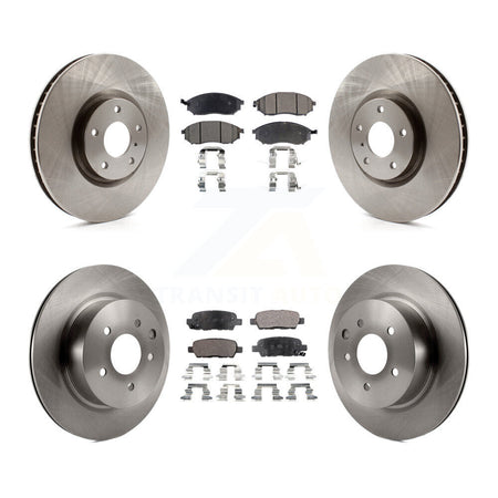Front Rear Brake Rotor Semi-Metallic Pad Kit For 09-13 INFINITI G37 Without Brembo Brakes K8F-105251