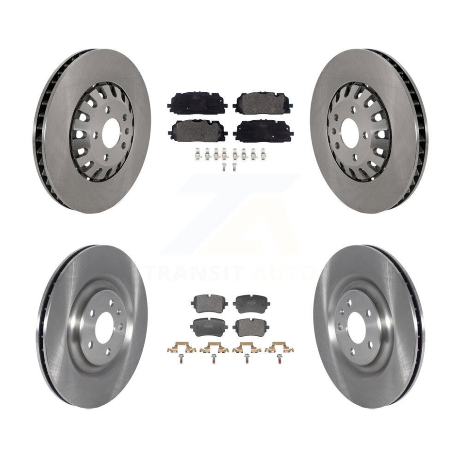 Front Rear Disc Brake Rotors And Semi-Metallic Pads Kit For Audi Q8 A8 Quattro K8F-105253