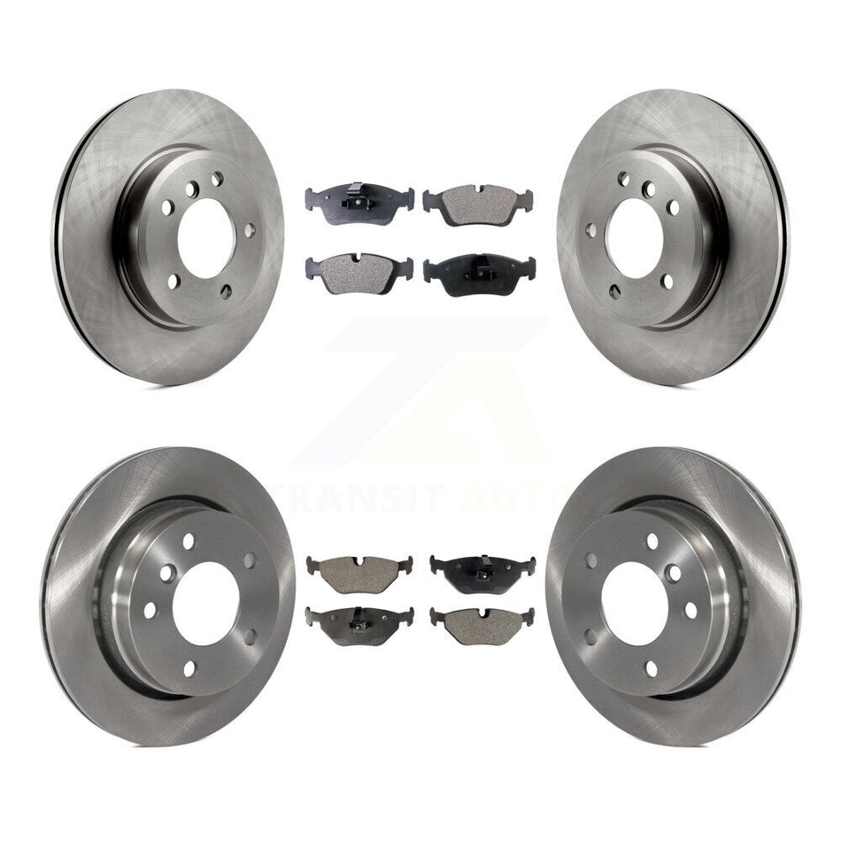 Front Rear Brake Rotors Semi-Metallic Pad Kit For BMW 328i With 276mm Diameter Rotor K8F-105254