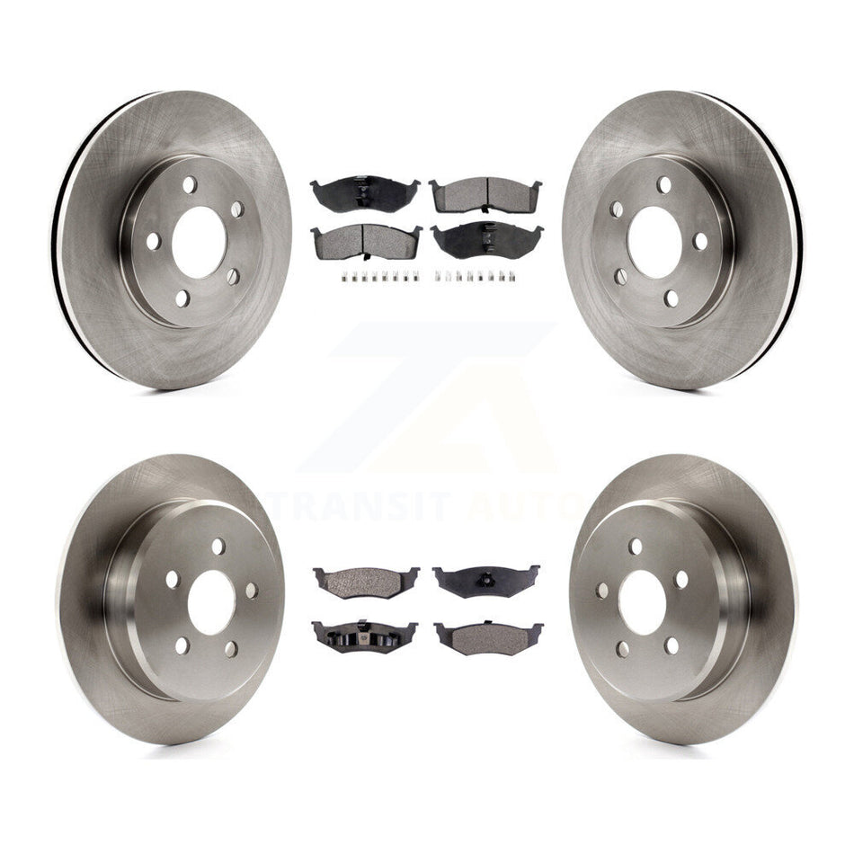 Front Rear Disc Brake Rotors And Semi-Metallic Pads Kit For Neon Chrysler Dodge Plymouth K8F-105256