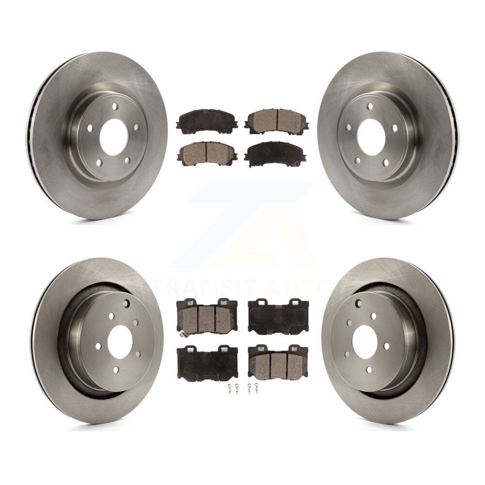 Front Rear Disc Brake Rotors And Semi-Metallic Pads Kit For INFINITI Q50 Q60 K8F-105258