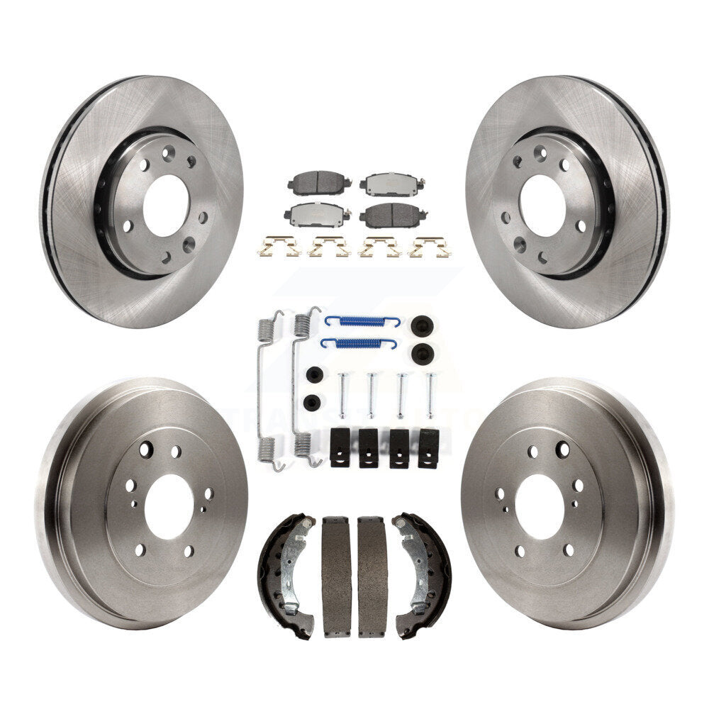 Front Rear Disc Brake Rotors Semi-Metallic Pad Drum Kit (7Pc) For 2020-2022 Nissan Sentra K8F-105260