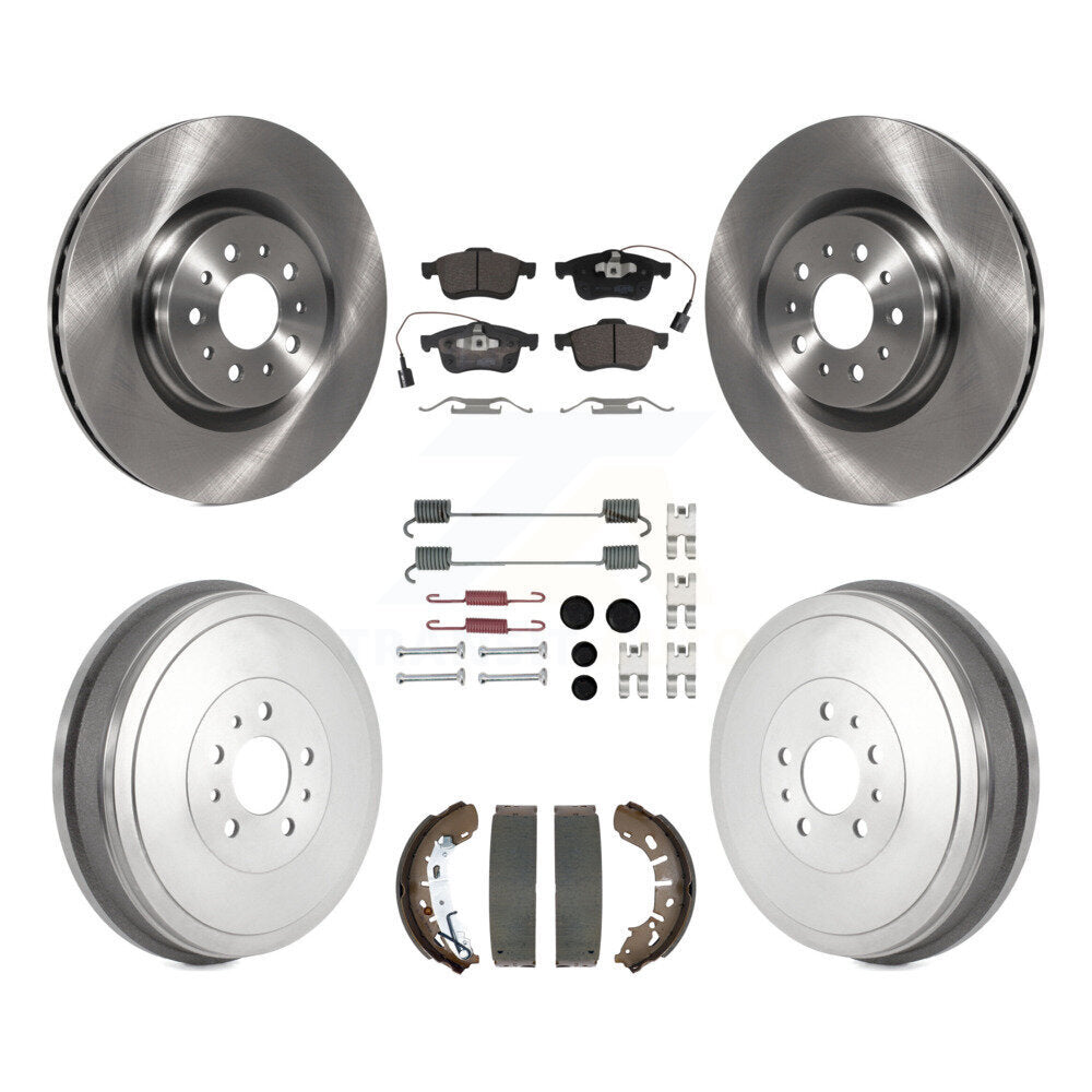 Front Rear Brake Rotors Semi-Metallic Pad Drum Kit (7Pc) For 2015-2021 Ram ProMaster City K8F-105271