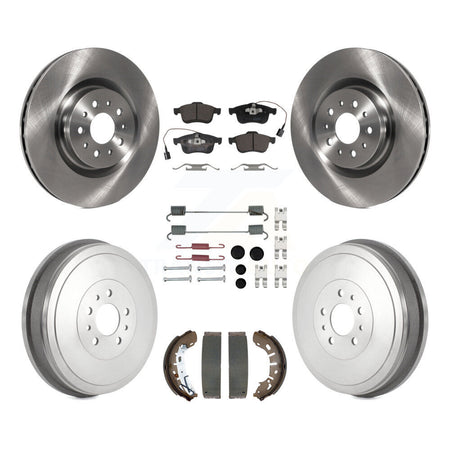Front Rear Brake Rotors Semi-Metallic Pad Drum Kit (7Pc) For 2015-2021 Ram ProMaster City K8F-105271