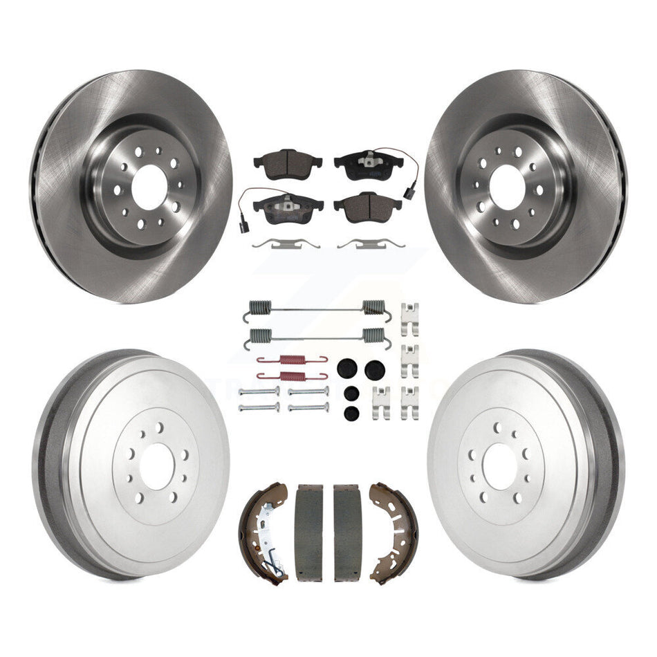 Front Rear Brake Rotors Semi-Metallic Pad Drum Kit (7Pc) For 2015-2021 Ram ProMaster City K8F-105271