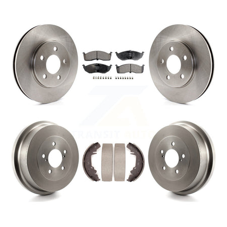 Front Rear Disc Brake Rotors Semi-Metallic Pads And Drum Kit For Chrysler Grand Voyager K8F-105274