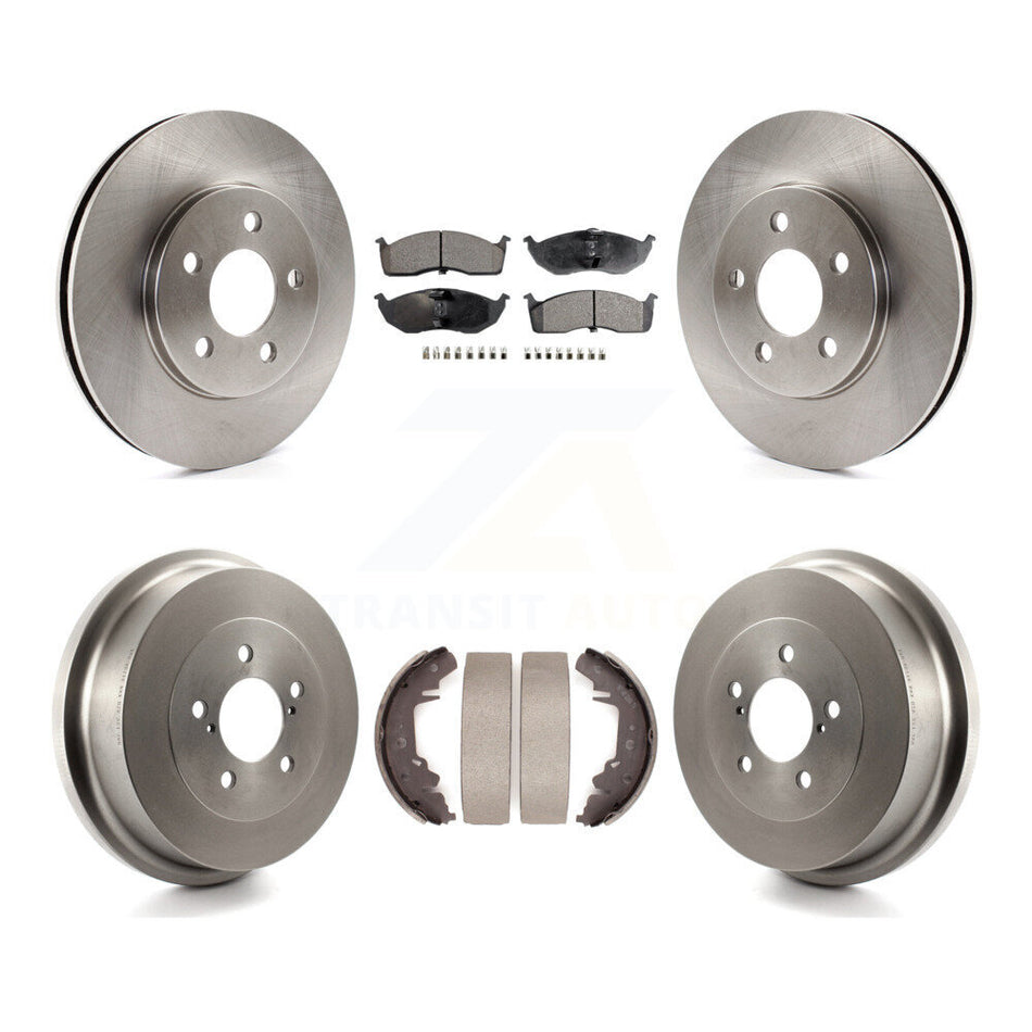 Front Rear Disc Brake Rotors Semi-Metallic Pads And Drum Kit For Chrysler Grand Voyager K8F-105274