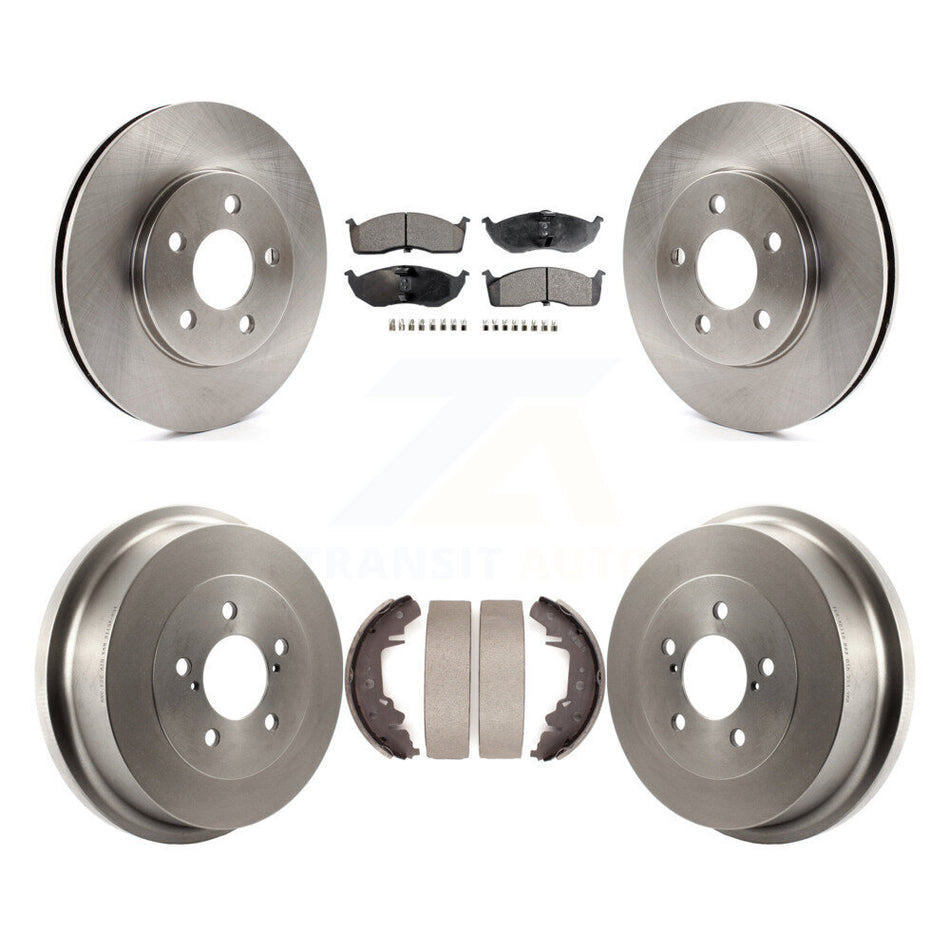Front Rear Disc Brake Rotors Semi-Metallic Pads And Drum Kit For Chrysler Grand Voyager K8F-105274
