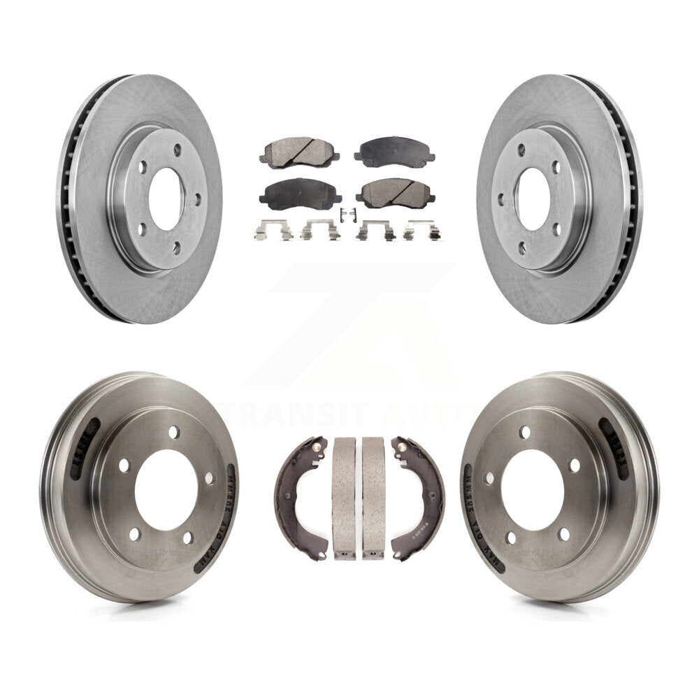 Front Rear Disc Brake Rotors Semi-Metallic Pads And Drum Kit For Mitsubishi Lancer K8F-105281
