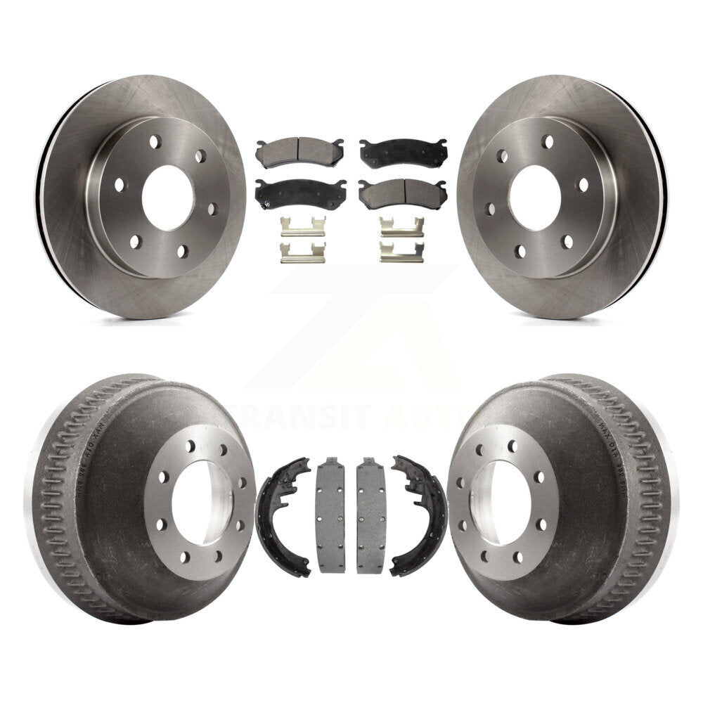 Front Rear Disc Brake Rotors Semi-Metallic Pads And Drum Kit For Chevrolet Suburban 1500 K8F-105282