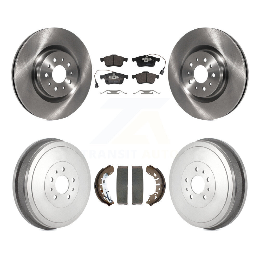 Front Rear Disc Brake Rotor Semi-Metallic Pad & Drum Kit For 2015-2021 Ram ProMaster City K8F-105283